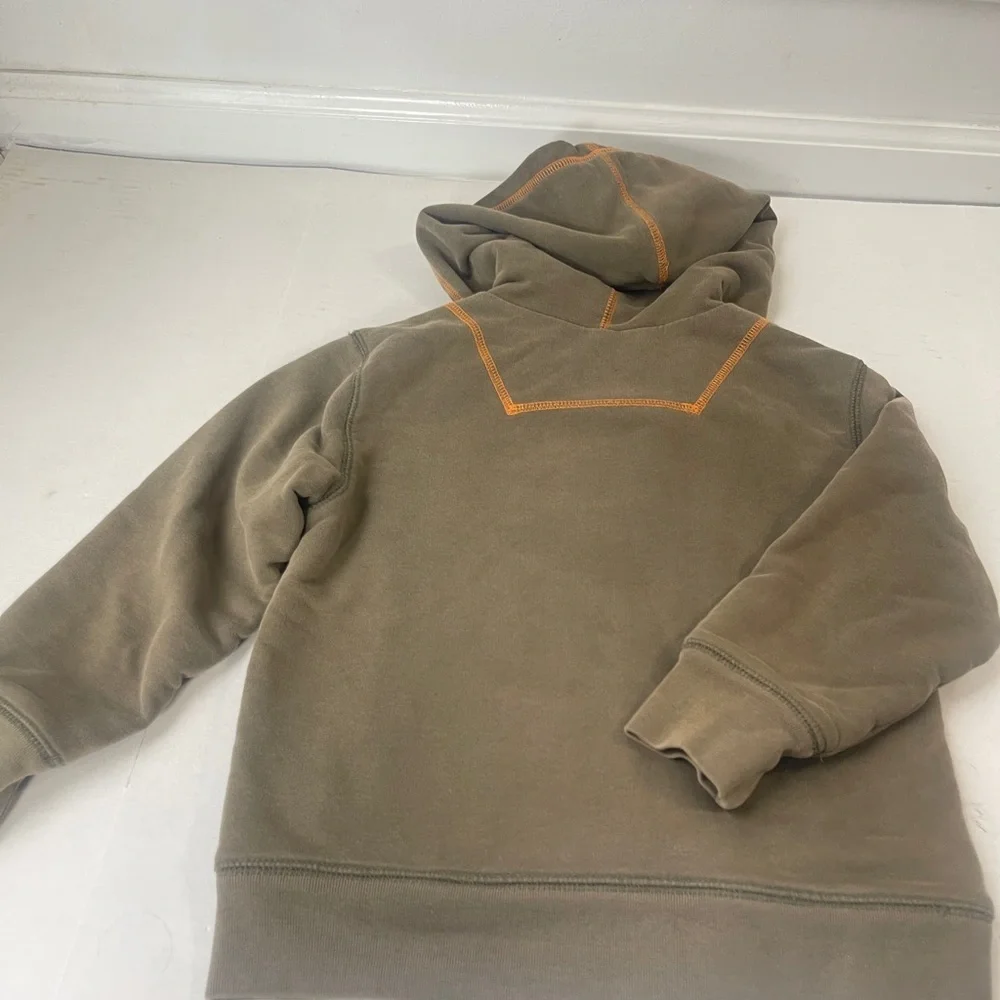 Ll Bean children's Soft Lined Hoodie M 5/6 Green Cotton/poly